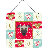 "Caroline's Treasures Argentine Pila Dog Love Door Hanging Prints wall-decor, Multicolor"