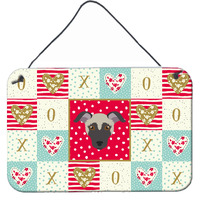 "Caroline's Treasures Argentine Pila Dog Love Door Hanging Prints wall-decor, Multicolor"