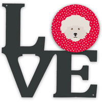 "Caroline's Treasures Bichon Fris Metal Artwork Love wall-decor, Multicolor"