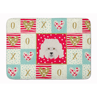 "Caroline's Treasures Bolognese Love Machine Washable Memory Foam Mat doormats, Multicolor"