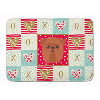 "Caroline's Treasures Brussels Griffon Love Machine Washable Memory Foam Mat doormats, Multicolor"