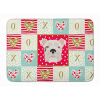 "Caroline's Treasures English Bulldog Love Machine Washable Memory Foam Mat doormats, Multicolor"
