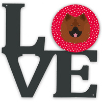 "Caroline's Treasures Eurasier Metal Artwork Love wall-decor, Multicolor"