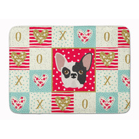 "Caroline's Treasures French Bulldog Love Machine Washable Memory Foam Mat doormats, Multicolor"