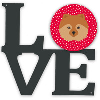 "Caroline's Treasures German Spitz Metal Artwork Love wall-decor, Multicolor"