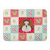 "Caroline's Treasures Imperial Shih Tzu Love Machine Washable Memory Foam Mat doormats, Multicolor"
