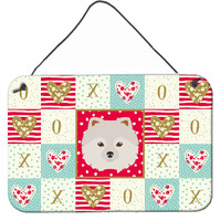 "Caroline's Treasures Japanese Spitz Love Door Hanging Prints wall-decor, Multicolor"