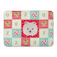 "Caroline's Treasures Japanese Spitz Love Machine Washable Memory Foam Mat doormats, Multicolor"