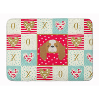 "Caroline's Treasures Blenheim Cavalier King Charles Spaniel Love Machine Washable Memory Foam Mat doormats, Multicolor"