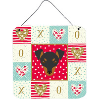 "Caroline's Treasures Manchester Toy Terrier Love Door Hanging Prints wall-decor, Multicolor"