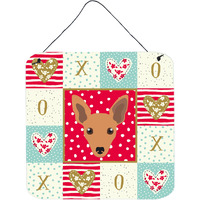 "Caroline's Treasures Miniature Pinscher Love Door Hanging Prints wall-decor, Multicolor"