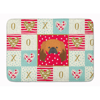 "Caroline's Treasures Pekingese Love Machine Washable Memory Foam Mat doormats, Multicolor"