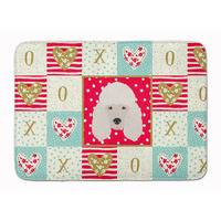 "Caroline's Treasures Poodle Love Machine Washable Memory Foam Mat doormats, Multicolor"