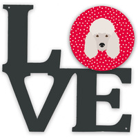 "Caroline's Treasures Poodle Metal Artwork Love wall-decor, Multicolor"