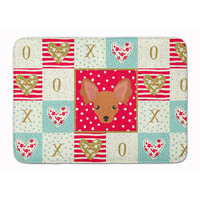 "Caroline's Treasures Russian Tor Terrier Love Machine Washable Memory Foam Mat doormats, Multicolor"