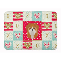 "Caroline's Treasures Yorkshire Terrier Love Machine Washable Memory Foam Mat doormats, Multicolor"