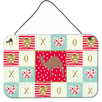 "Caroline's Treasures F1 Hybrid Camel Love Door Hanging Prints wall-decor, Multicolor"