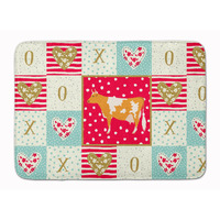 "Caroline's Treasures Guernsey Cow Love Machine Washable Memory Foam Mat doormats, Multicolor"