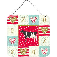 "Caroline's Treasures Holstein Cow Love Door Hanging Prints wall-decor, Multicolor"
