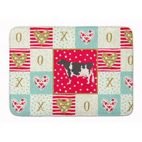 "Caroline's Treasures Holstein Cow Love Machine Washable Memory Foam Mat doormats, Multicolor"