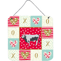 "Caroline's Treasures Hungarian Grey Steppe Cow Love Door Hanging Prints wall-decor, Multicolor"