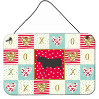 "Caroline's Treasures Black Angus Cow Love Door Hanging Prints wall-decor, Multicolor"