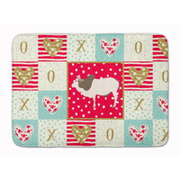 "Caroline's Treasures Malvi Cow Love Machine Washable Memory Foam Mat doormats, Multicolor"