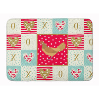 "Caroline's Treasures Frisian Friesian Chicken Love Machine Washable Memory Foam Mat doormats, Multicolor"
