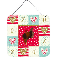 "Caroline's Treasures Malaysian Serama Chicken Love Door Hanging Prints wall-decor, Multicolor"