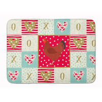 "Caroline's Treasures New Hampshire Red Chicken Love Machine Washable Memory Foam Mat doormats, Multicolor"