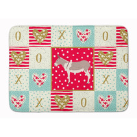 "Caroline's Treasures Australian Teamster Donkey Love Machine Washable Memory Foam Mat doormats, Multicolor"