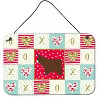 "Caroline's Treasures Poitou Poiteuin Donkey Love Door Hanging Prints wall-decor, Multicolor"