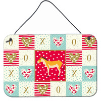 "Caroline's Treasures Turkmenian Kulan Donkey Love Door Hanging Prints wall-decor, Multicolor"
