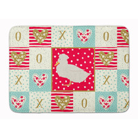 "Caroline's Treasures Crested Duck Love Machine Washable Memory Foam Mat doormats, Multicolor"