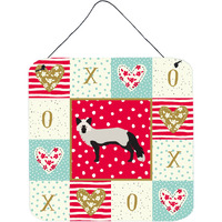 "Caroline's Treasures Silver Fox Love Door Hanging Prints wall-decor, Multicolor"