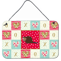 "Caroline's Treasures Eurasian Beaver Love Door Hanging Prints wall-decor, Multicolor"