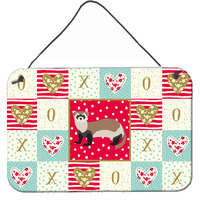 "Caroline's Treasures Ferret Love Door Hanging Prints wall-decor, Multicolor"