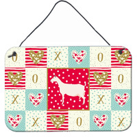 "Caroline's Treasures Saanen Goat Love Door Hanging Prints wall-decor, Multicolor"