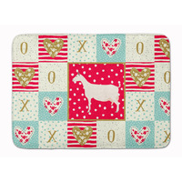 "Caroline's Treasures Saanen Goat Love Machine Washable Memory Foam Mat doormats, Multicolor"