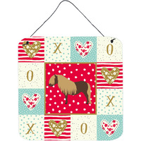 "Caroline's Treasures Shetland Pony Horse Love Door Hanging Prints wall-decor, Multicolor"