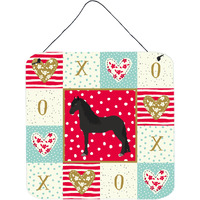 "Caroline's Treasures Friesian Horse Love Door Hanging Prints wall-decor, Multicolor"