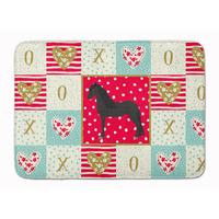 "Caroline's Treasures Friesian Horse Love Machine Washable Memory Foam Mat doormats, Multicolor"