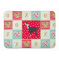 "Caroline's Treasures Llama Q' Ara Love Machine Washable Memory Foam Mat doormats, Multicolor"