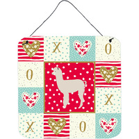 "Caroline's Treasures Alpaca Love Door Hanging Prints wall-decor, Multicolor"