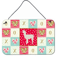 "Caroline's Treasures Alpaca Love Door Hanging Prints wall-decor, Multicolor"