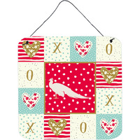 "Caroline's Treasures White Peacock Peafowl Love Door Hanging Prints wall-decor, Multicolor"