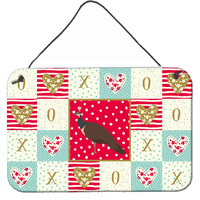 "Caroline's Treasures Indian Peahen Peafowl Love Door Hanging Prints wall-decor, Multicolor"