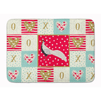 "Caroline's Treasures Silver Pheasant Love Machine Washable Memory Foam Mat doormats, Multicolor"