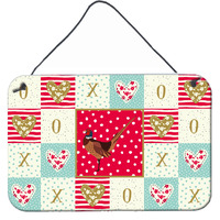 "Caroline's Treasures Ring-Necked Common Pheasant Love Door Hanging Prints wall-decor, Multicolor"