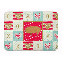 "Caroline's Treasures Hungarian Mangalica Pig Love Machine Washable Memory Foam Mat doormats, Multicolor"